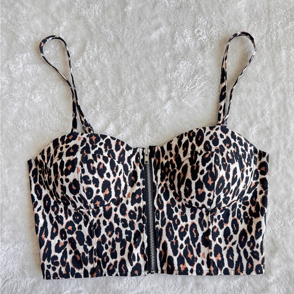 Say What - Leopard Print Stretchy Corset